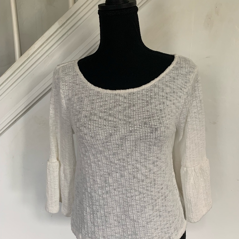 BB Dakota Textured Cream Blouse